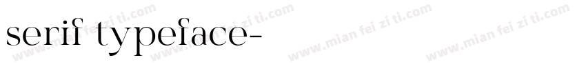 serif typeface字体转换